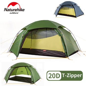 네이처하이크 클라우드 피크 2 인용 텐트, 초경량 트레킹 하이킹 캠핑 텐트, 휴대용 4 계절 방수 T 지퍼, 이중 레이어