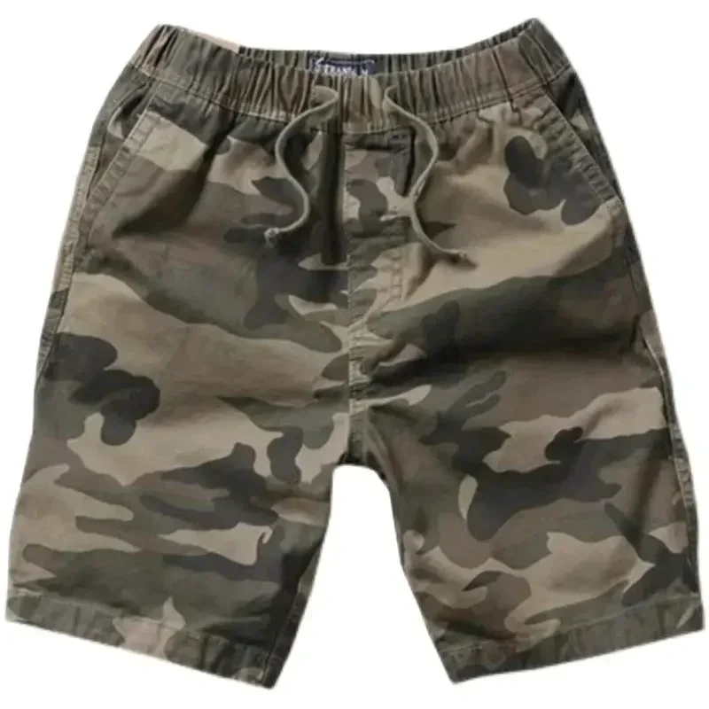 Short cargo camouflage pour homme, pantalon court avec ficelle Piazza, Baggy, large adt, Harajuku, mode populaire, décontracté, Y2k, 2024