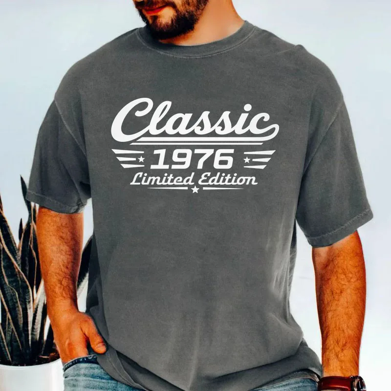 Classic Since 1976 Year Tee Men Women Personalized Birthday Gift T-shirt 50th Birthday Tshirt Retro Clothing Acid Washed