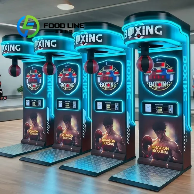 Coin Operated Boxing Machine Large Punch Bag Matches Boxer Punching Game Machine To Withstand Repeated Heavy Blows In Busy