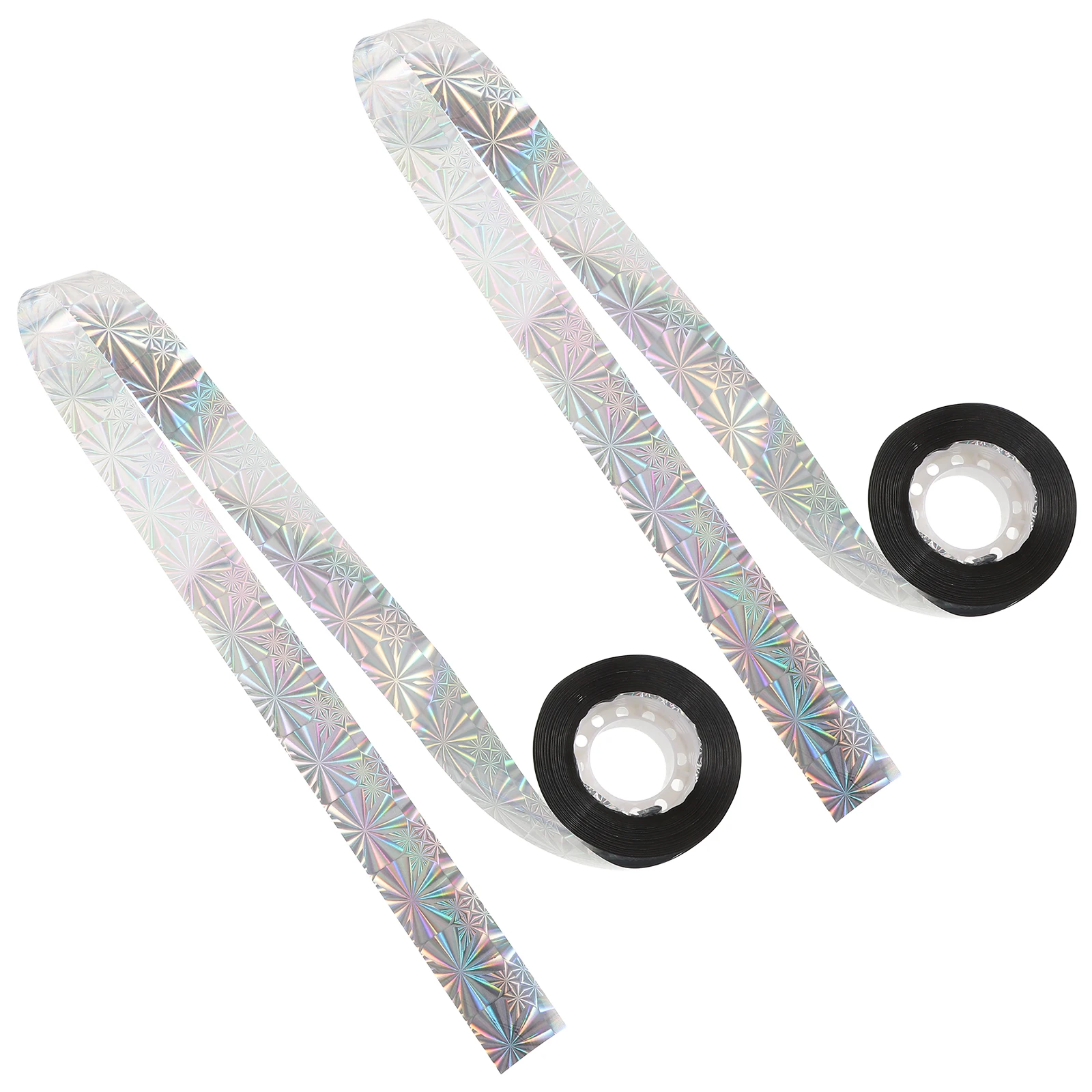 

2pcs Repellent Ribbon Reflective Scare Tape for Balcony Garden PET Material Reflective Scaring Tape Spiral Tapes Outdoor