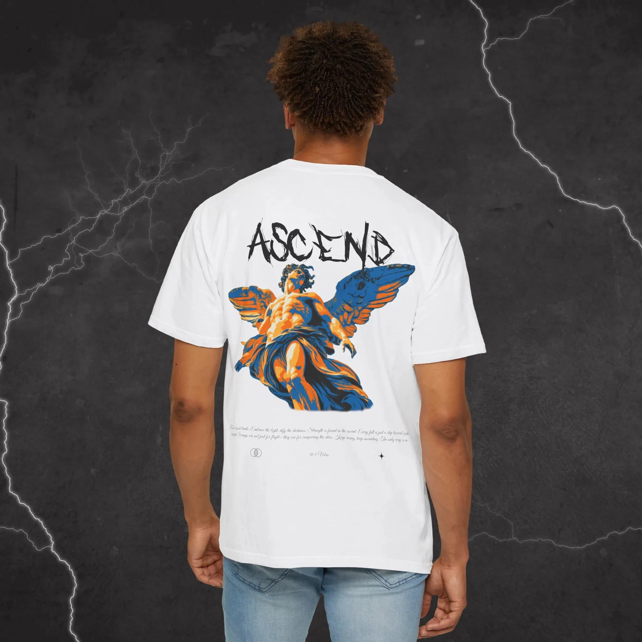 التصاعدي الجرافيك تي شيرت للجنسين الشارع الشهير المحملة مع تصميم الملاك ريترو الشارع الشهير عالية الجودة طاقم الرقبة قصيرة الأكمام الرجال تي شيرت