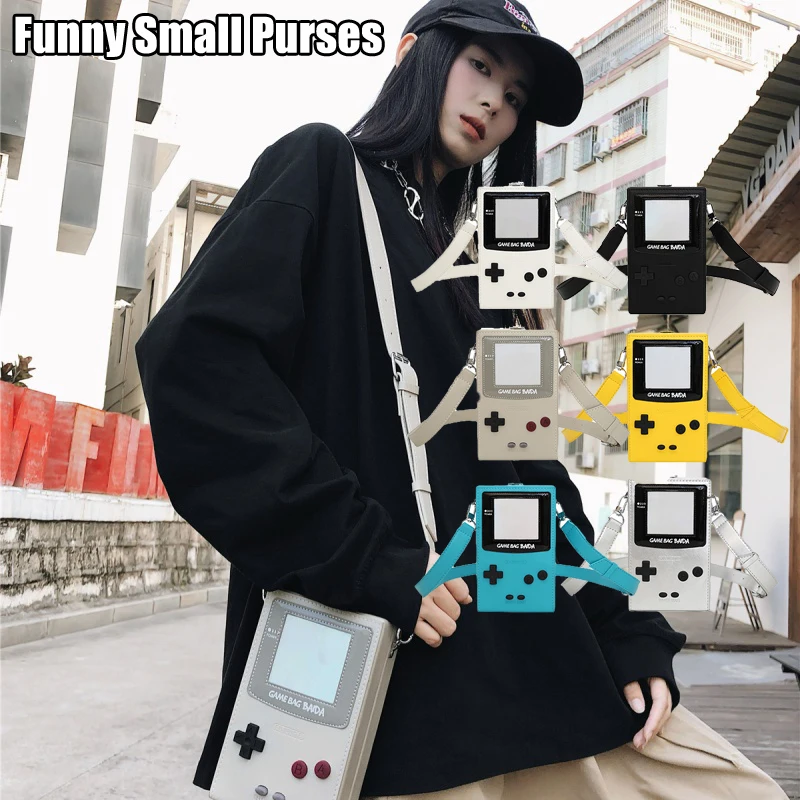 PU Game Console Design Creative Crossbody Bag﻿ Game Console Shape Crossbody Bag Funny Small Purses High Quality Messenger Bag