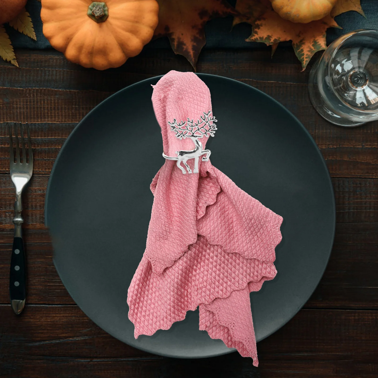 

15Pcs Xmas Napkin Rings Christmas Metal Buckles Party Wedding Table Decor Supplies Napkin Rings Xmas Serviette Buckle