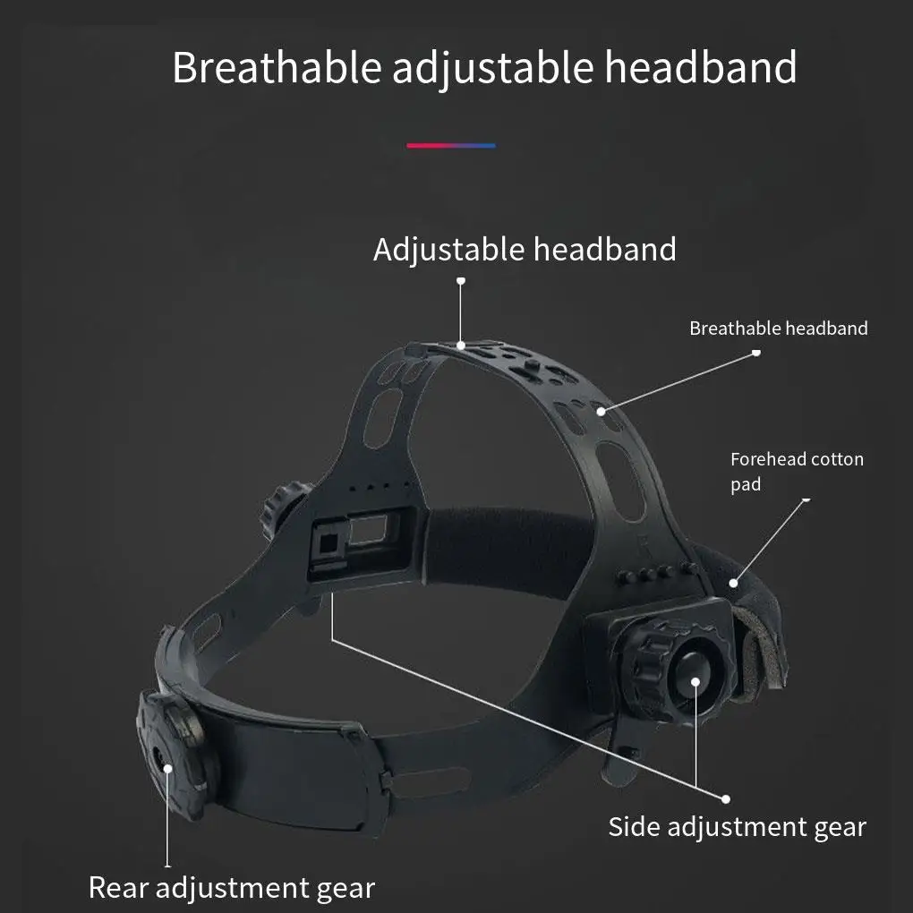 Welding Helmet Comfortable And Functional For Safe Welding Breathable Dimming Welding Masks 2+light+5protectors