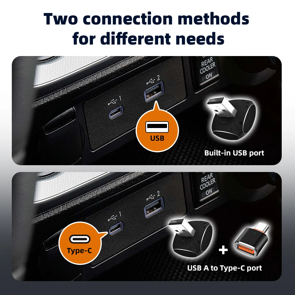 2 في 1 لاسلكي CarPlay Android Auto Adapter Plug & Play تحويل سلكي إلى دونجل لاسلكي للسيارات السلكية CarPlay السلكية #3