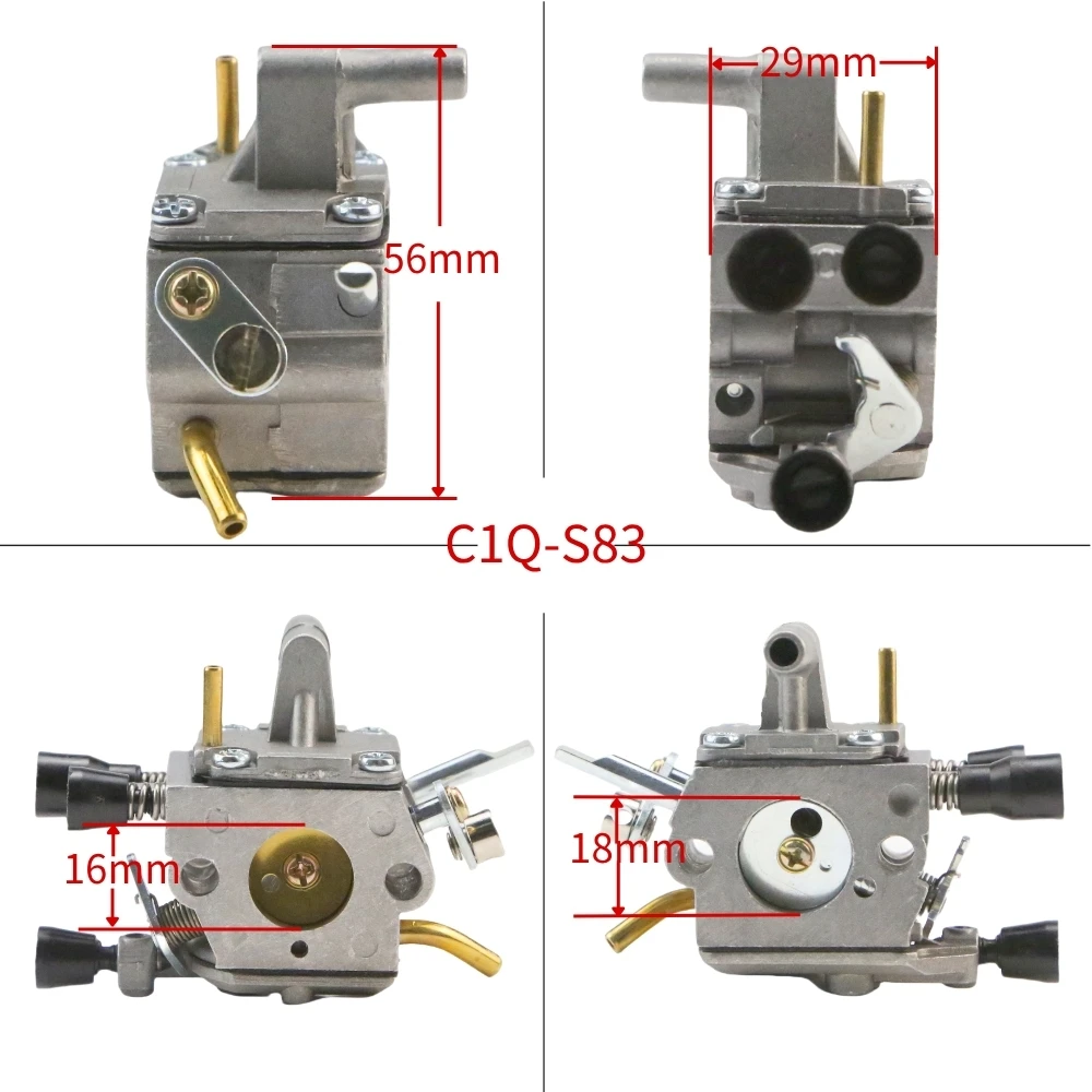 Carburetor For Stihl FS120 FS200 FS250 FS300 FS350 FR350 FS 120 200 250 300 350 FR350 FR 450 BT 120 Zama C1Q-S51 4134-120-0651 - Image 2