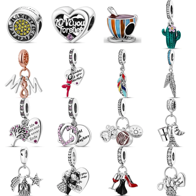 

Бусины-подвески из серебра 925 пробы для браслета Pandora