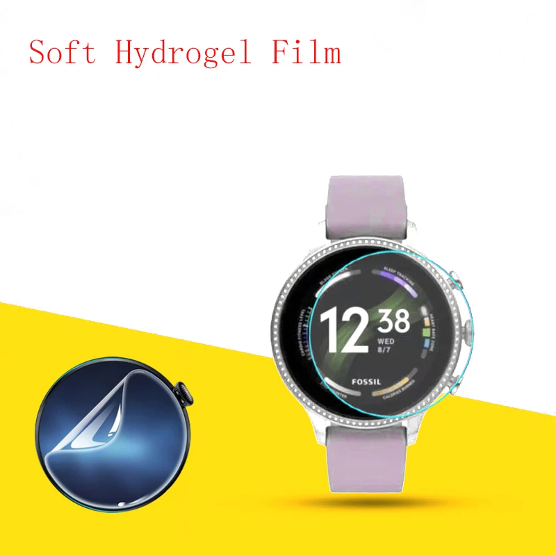 투명 HD 투명 보호대 보호 가드 스마트 워치, 부드러운 하이드로겔 필름, D37MM 화석 Gen 6, 42mm, 44mm, 10PCs