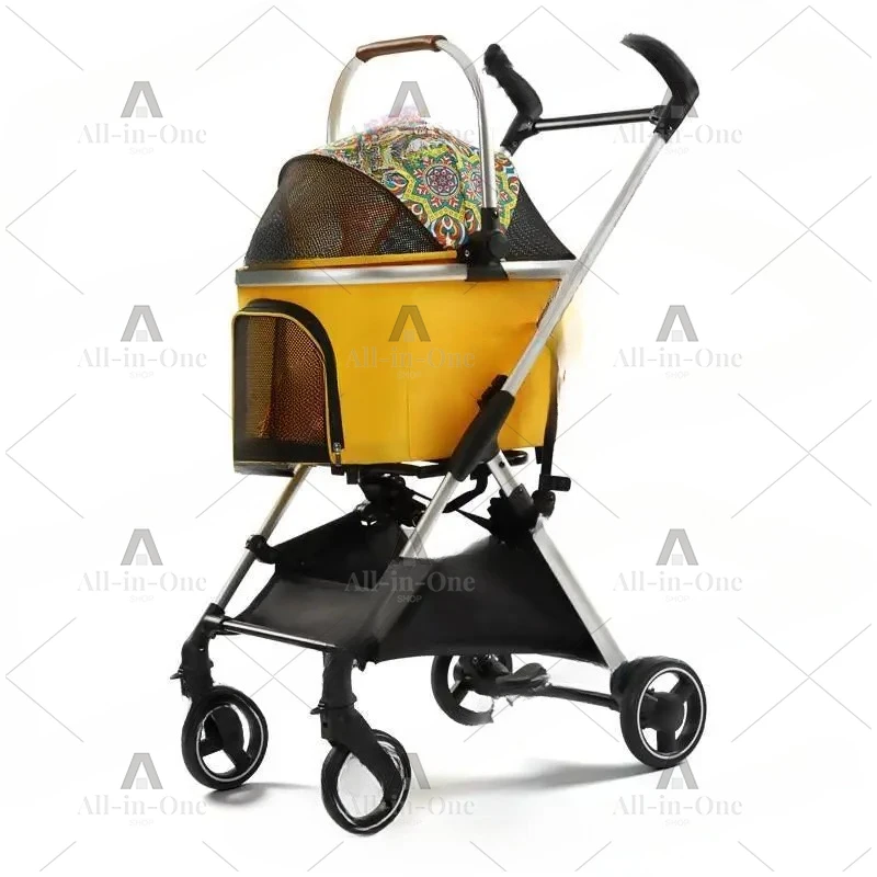 luxury dog stroller with detachable trolley Small and medium sized cat and dog pet stroller