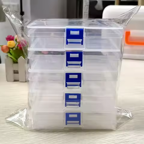 Clear Plastic Box Rectangular Box Screwdrivers Bits Tools Bleads Dustproof Waterproof Packing Storage Cases Container product image