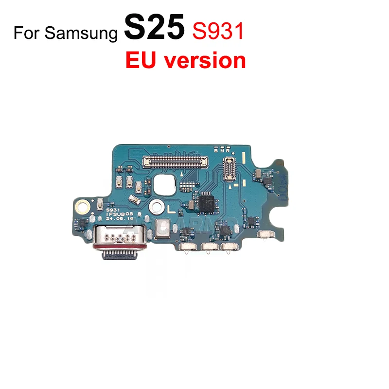 Aocarmo For Samsung Galaxy S25 S25+ Plus S25U Ultra Charging Port Charger Dock With Sim Card Reader Board Flex Replacement Parts