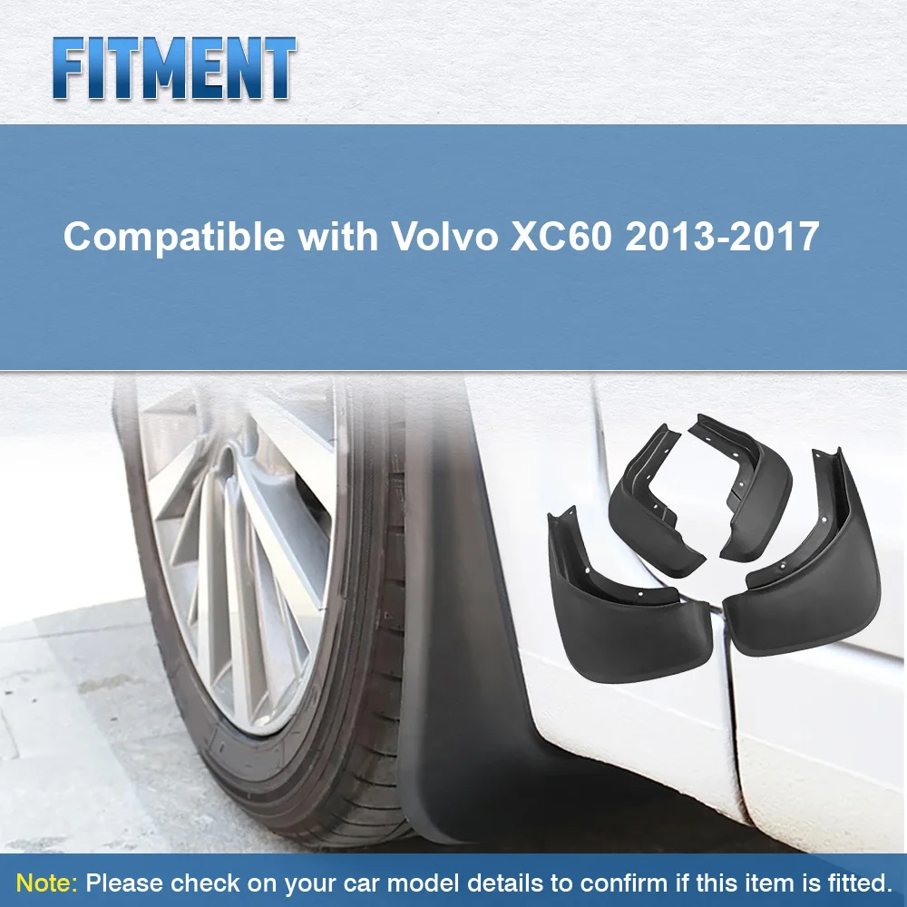 

4pcs For Volvo XC60 2013 2014 2015 2016 2017 Front And Rear Wheel Fenders Mudflaps Front Rear Fender Car Accessories