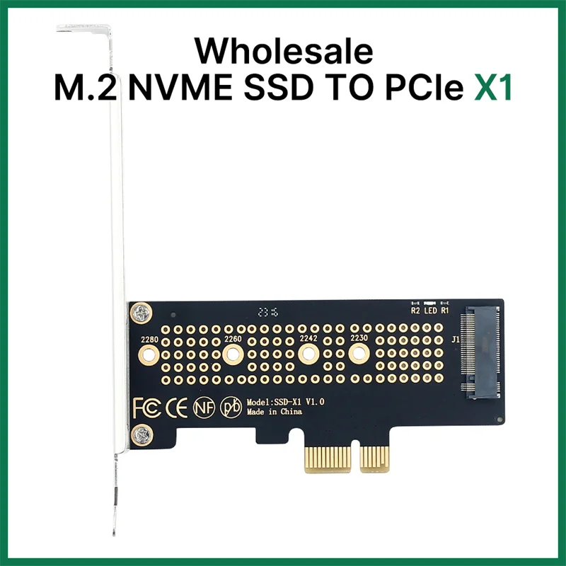 

M.2 NVME to PCI Express X1 Adapter SSD Adapter Support 2280 2260 2242 2230 Converter to Desktop PCI Express PCI-E X1 X4 X8 X16