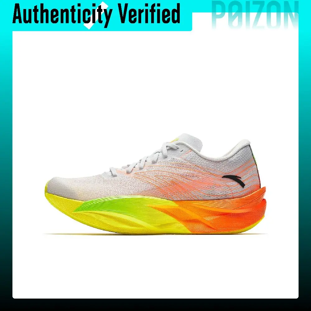 Anta C202 6.0 Breathable Coverage Low top Running Shoes Men's Gray Orange Black 112615570R-4