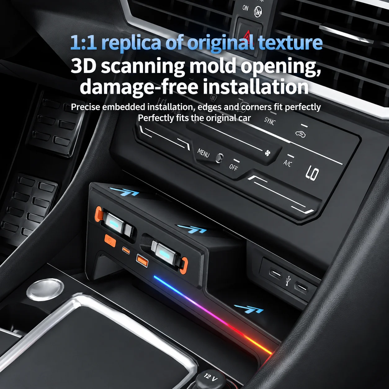 For Volkswagen Sagitar Car Charger Docking Station Super Fast Charging Cigarette Lighter Socket USB Vehicle Upgrade Accessories