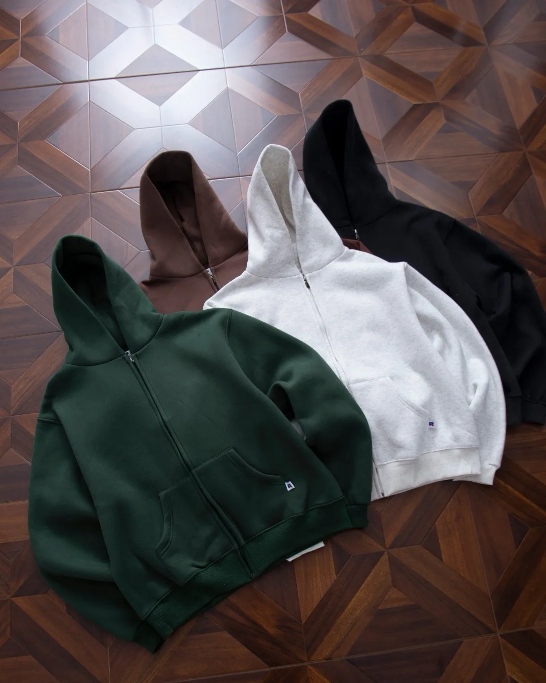 

Кардиган-толстовка Russell Retro 80s Color Fleece с капюшоном, на молнии, из хлопка и полиэстера, с длинными рукавами, для повседневной носки