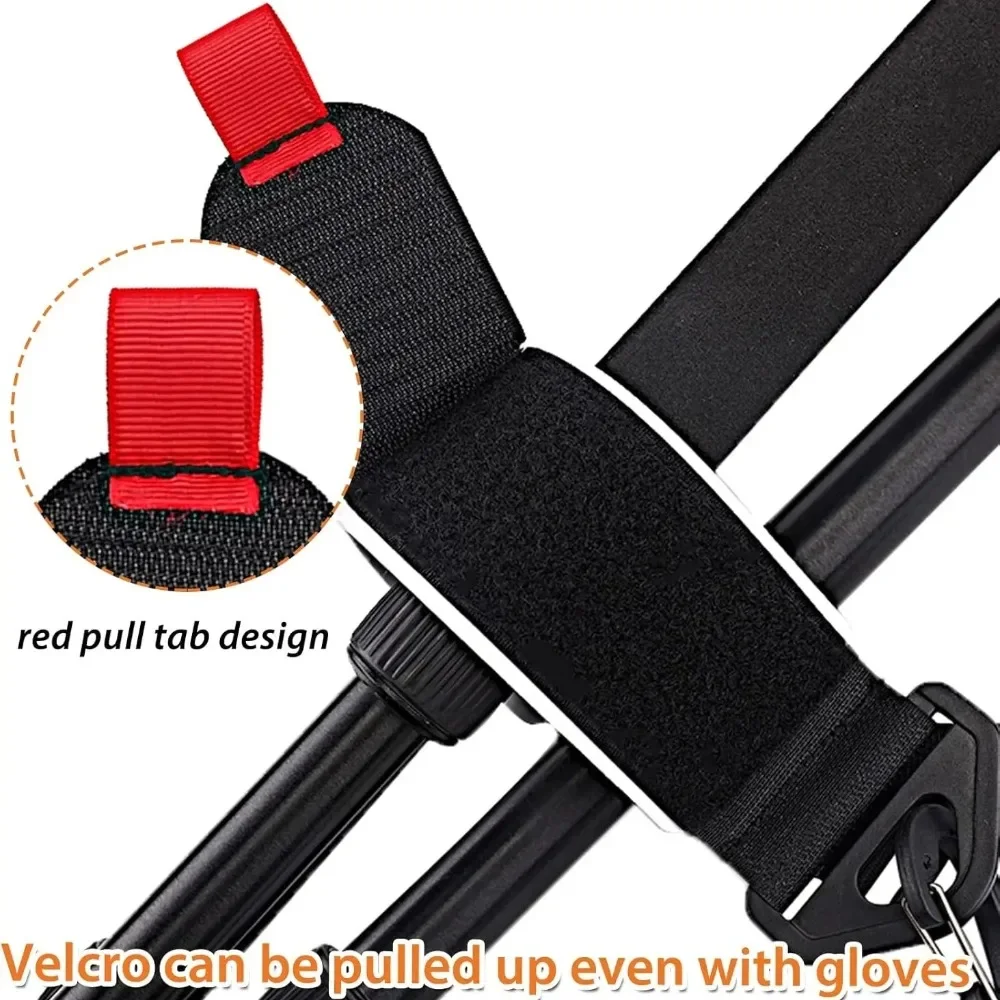 Portable Ski Borad Shoulder Carrier Strap Adjustable Skiing Pole Shoulder Hand Carrier Leash Outdoor Sports Skiing Accessories view 3