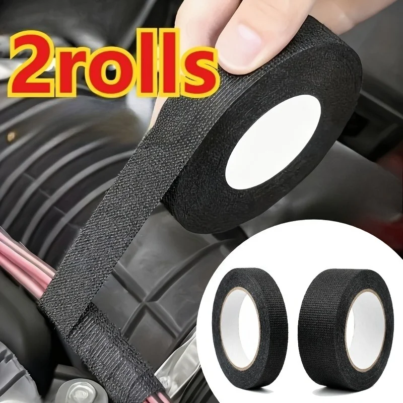 2 Rollen Hochtemperatur-Kabelbaumband für Fahrzeuge, flammhemmendes Isolierband für die Reparatur von Motor- und Abgasleitungen. Motorrad