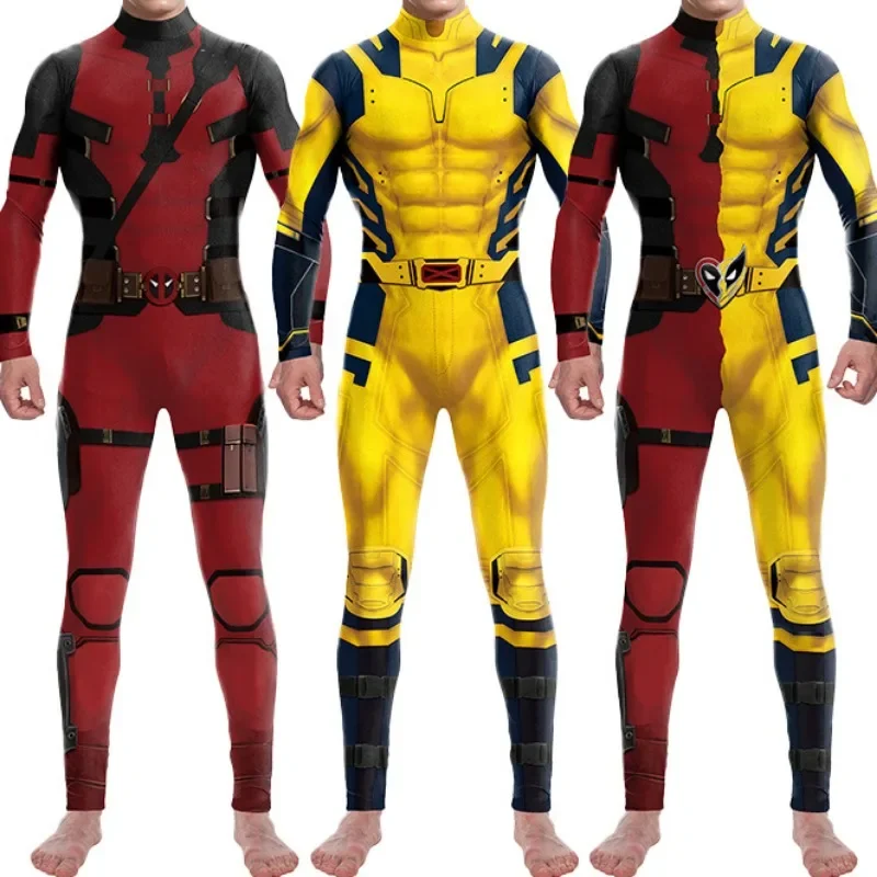 

Adults Kids Anime Cosplay Movie Deadpool Wolverine Jumpsuit Halloween Superhero Costumes Zenti Party Bodysuit Tracksuit Hoodies