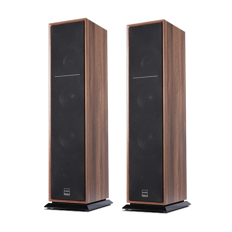 

High-end Tower Level 2.0 Front Speaker Living Room Three Frequency Passive HiFi Floor Type Home Stereo Wooden Speaker