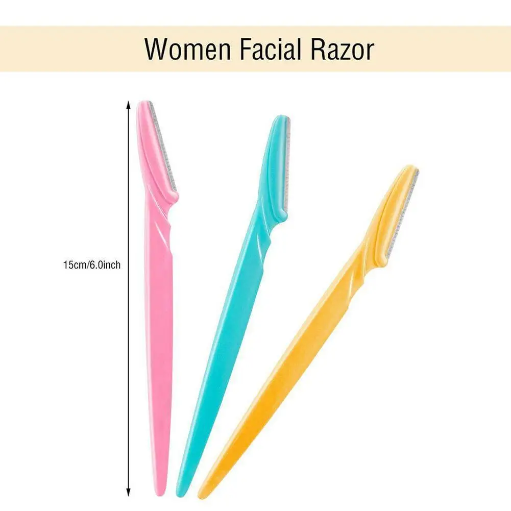 Eyebrow Trimmer Razor Set for Women - Sharp Safe Shaver Blade, Eye Brow Shaper & Facial Hair Remover, Gentle Face Razor for Prec