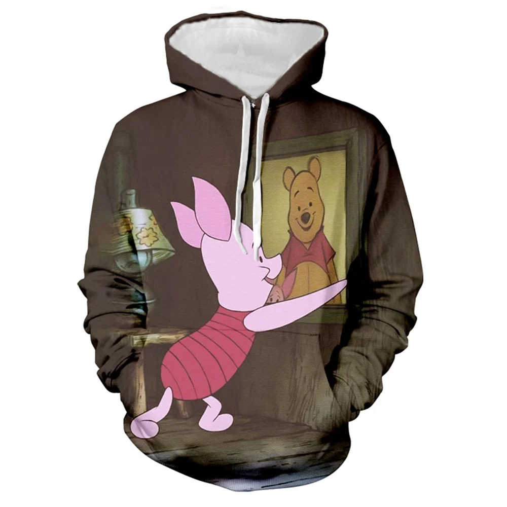 Disney Stitch and Winnie the Pooh Collection Anime Hoodie Fashion Boys Sweater 3D Printing Fall Harajuku Men and Women