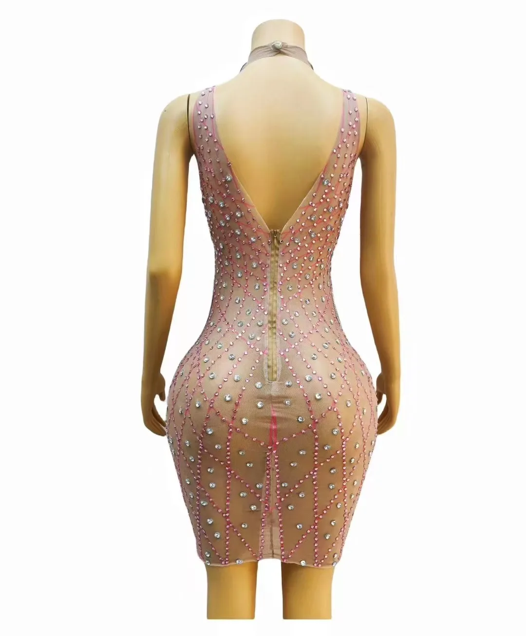 Weimei-Robe de brevà Franges Entièrement en Diamant, Tenue de Discothèque, Bar, GoGo, Invité, Tour, Performance