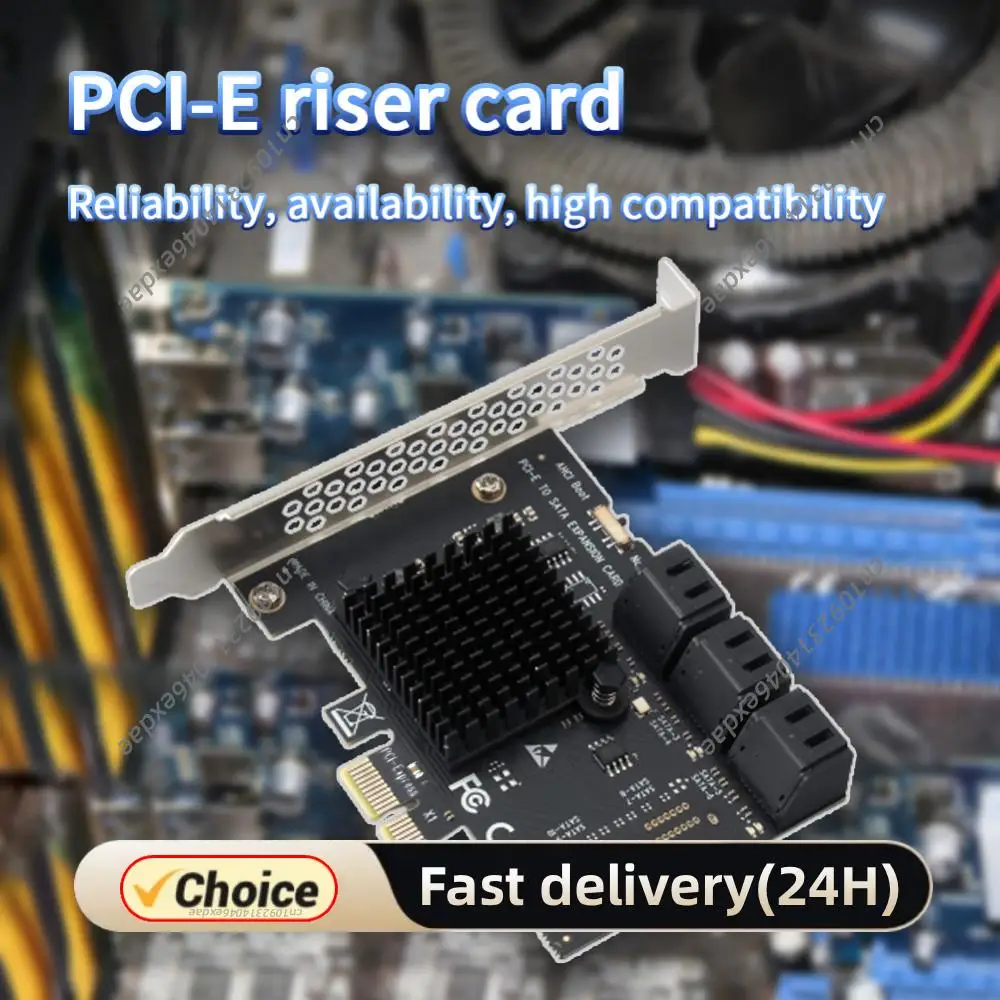 

Карта расширения PCI-E 1X на 6 портов SATA3.0, 6 Гбит/с, для настольных компьютеров с Windows