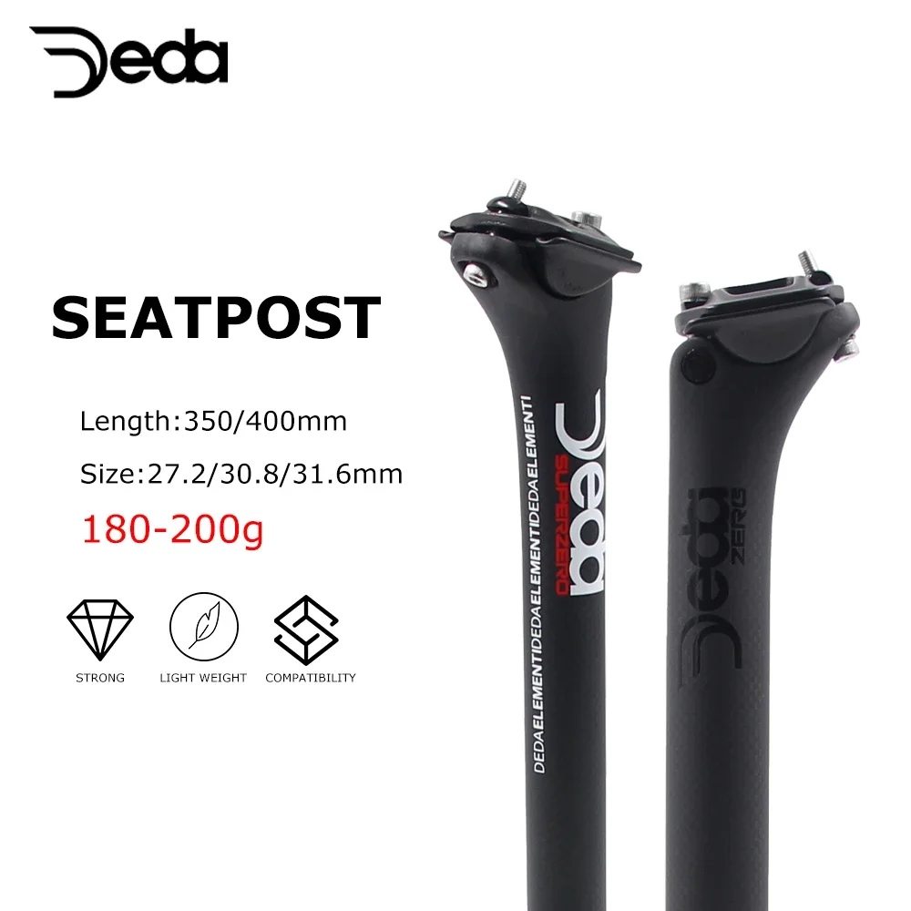 

Сверхлегкий велосипедный подседельный штырь DEDA, карбоновый 27,2/30,8/31,6 мм, трубка для сиденья MTB/дорожного велосипеда, длина 350/400 мм, велосипедный подседельный штырь, 3k матовый