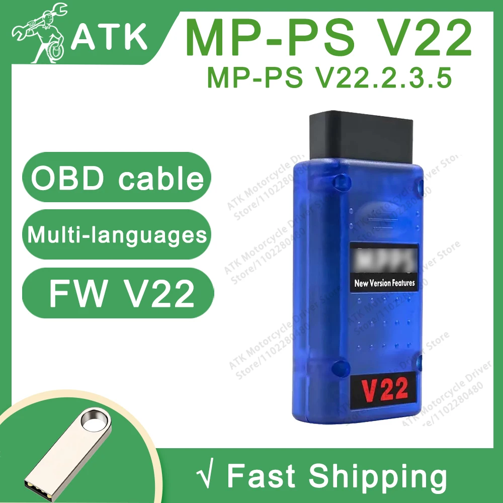 New MP-PS V22.2.3.5 ECU chip programming tool via OBD cable supports multiple languages Added new FRF decryption in Tricore Boot