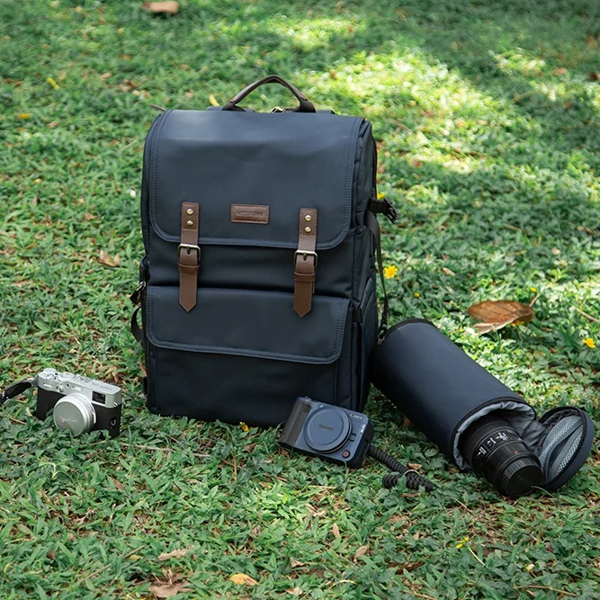 Изготовленный на заказ профессиональный рюкзак для зеркальной камеры с водонепроницаемой тележкой из нейлонового материала для фотооборудования и сумок для объективов