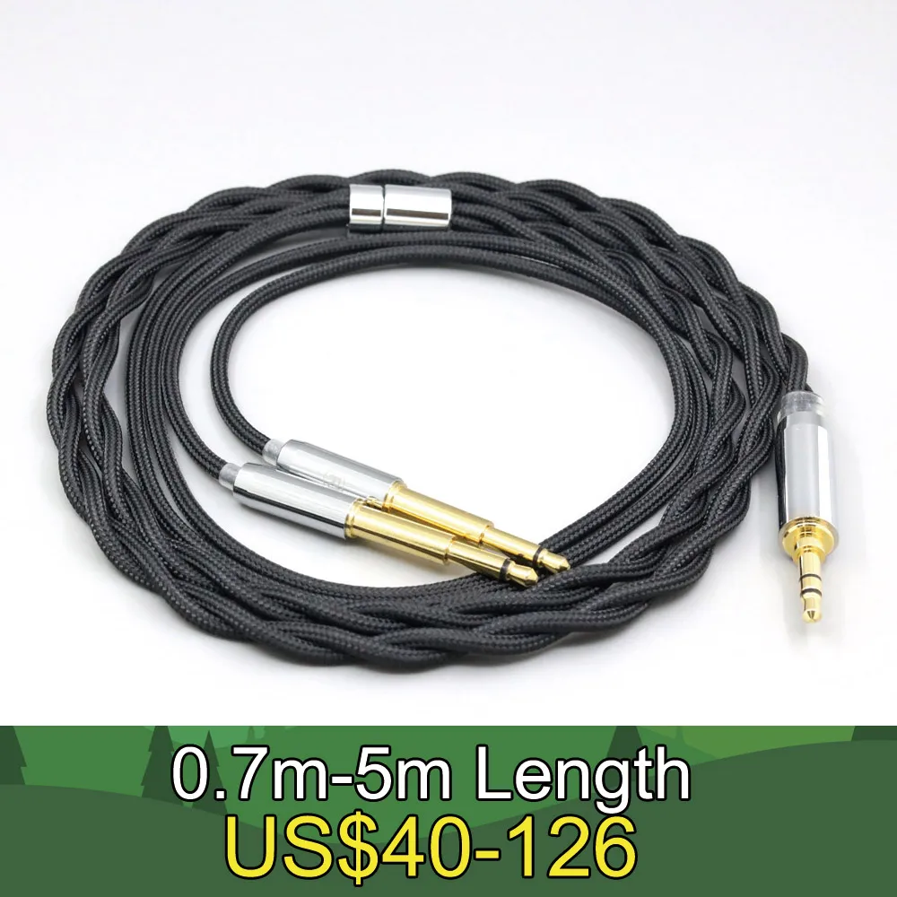 

Nylon 99% Pure Silver Palladium Graphene Gold Shield Cable For Meze 99 Classics NEO NOIR Headset Headphone LN008296