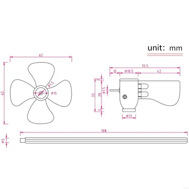 Y5JC Led Mini Wind Generator Science Teaching Sample Template Easy Play