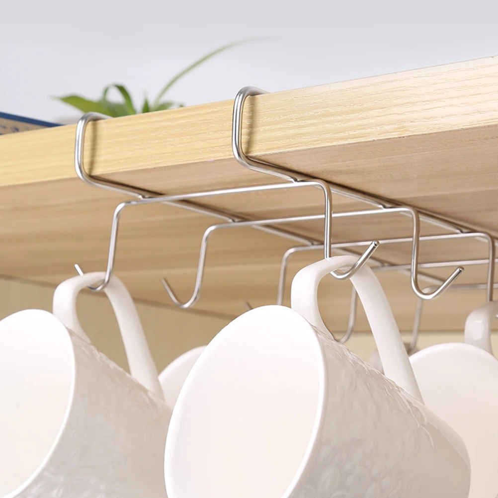 

Cup Storage Holder Rack 1Pcs Easy Mount Demount Stainless Steel Kitchen Supplies Organizer for Glass Cups Dishes