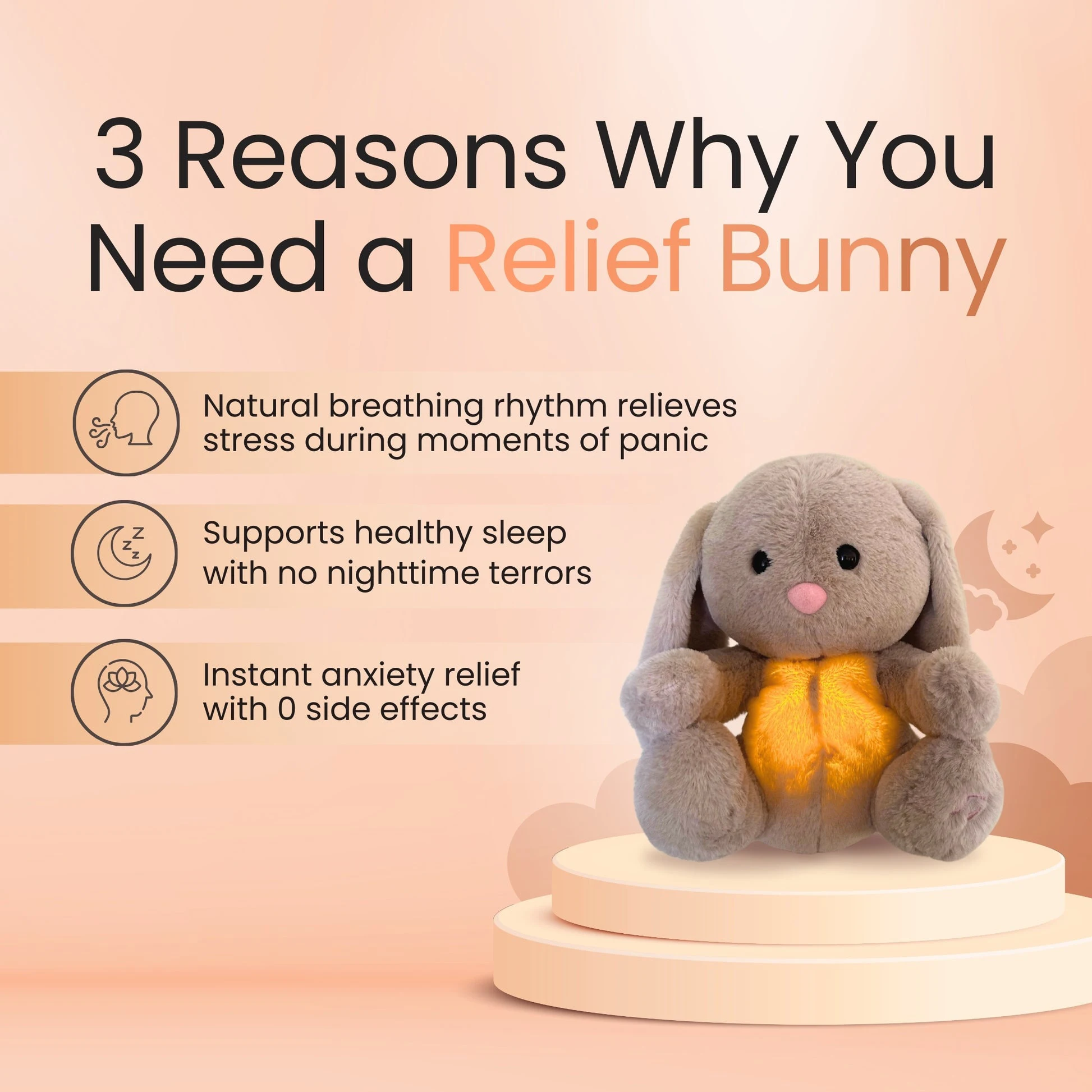 4 Models Breathing Rabbit Soothing Sensory plush Toy with Relieve anxiety Bunny Comforter Breathes for newborn conciliate baby