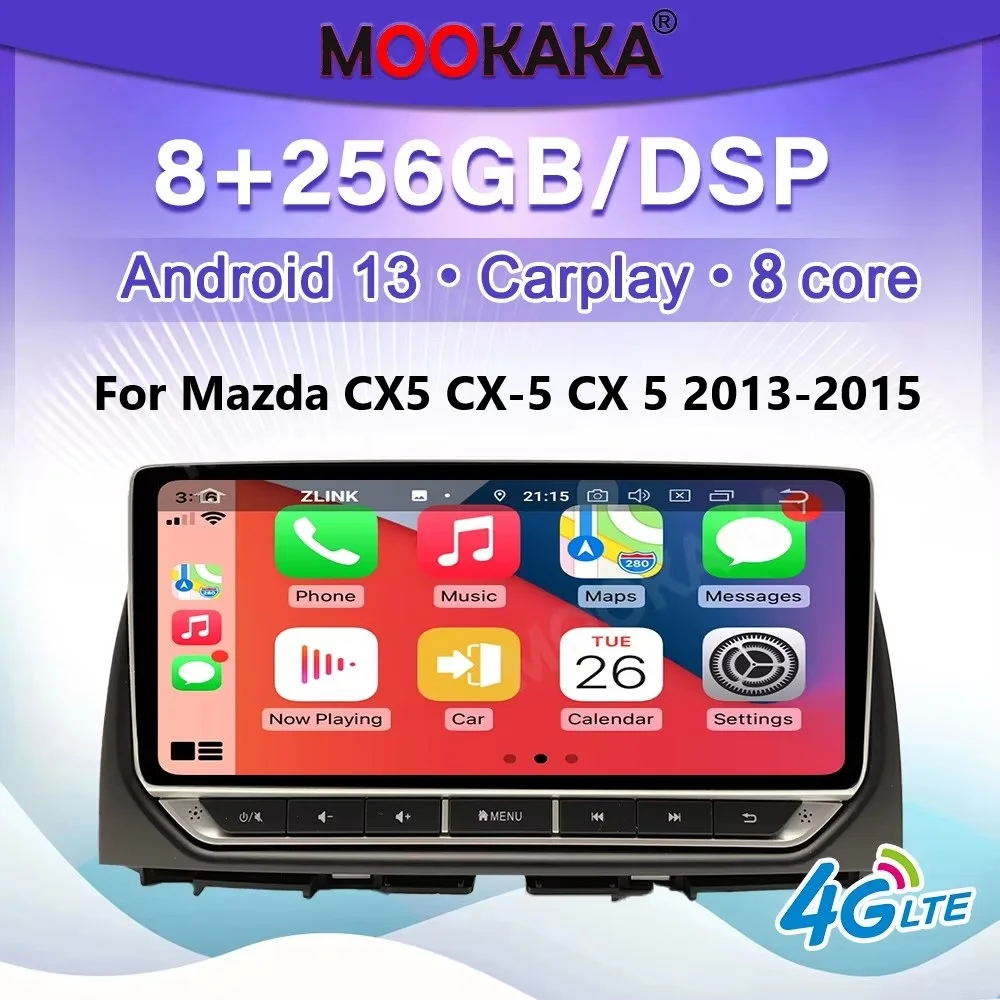 Radio para Auto Android 13 de 10.25 Pulgadas para Mazda CX5 CX-5 CX 5 2013-2015 Reproductor Multimedia para Auto Video GPS Navegación Auto Estéreo Carplay