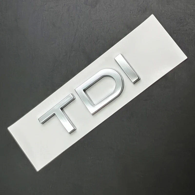 3D ABS كروم أسود شعار TDI شعار رسائل شارة صندوق السيارة