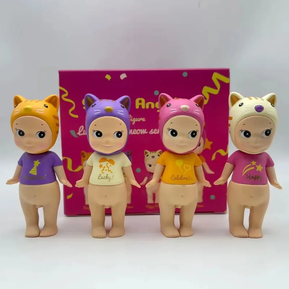 

Sonny Angel' Blind Box Toys Lucky Meow Meow Serie Anime Mini Figures Surprise Trendy Desktop Ornament Birthday Christmas Gift