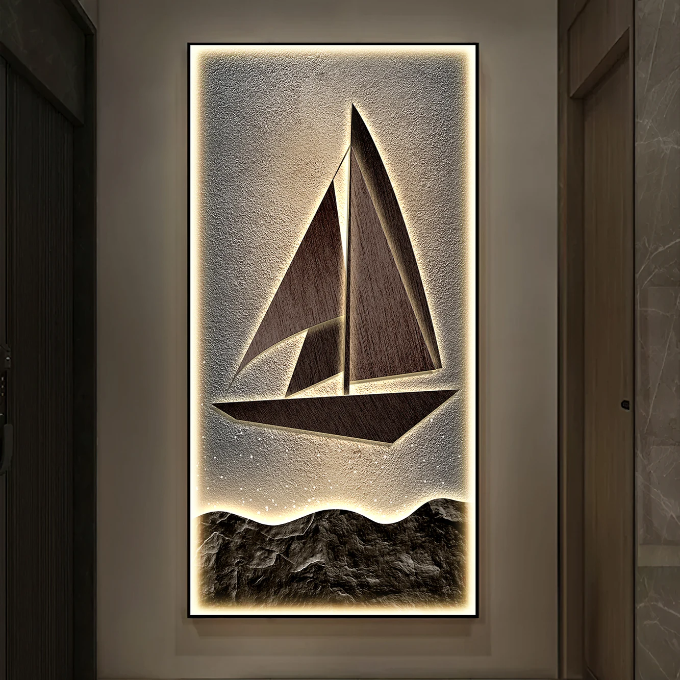 Modern LED Wall Lamp For Corridor Indoor Living Room Hallway Study Home Decoration Lustre Crystal Porcelain Painting Mural Light