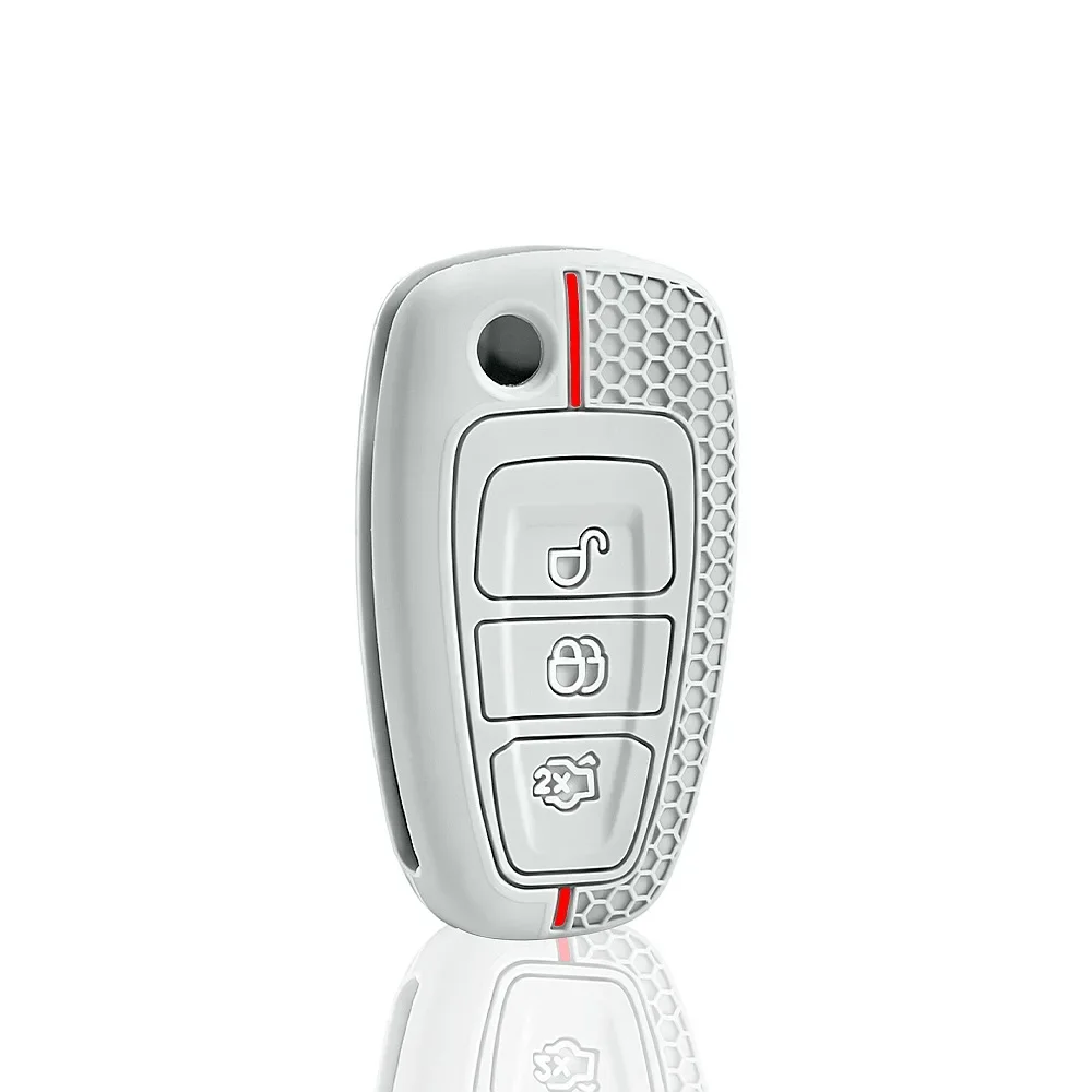 for Ford Ranger C-Max S-Max Focus MK3 Galaxy Mondeo Transit Tourneo Custom Silicone Car Remote Key Fob Cover Case Accessories