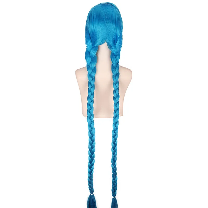 Parrucca sintetica lunga rosa blu Anime Cosplay Costume Party Fibra resistente al calore Capelli Donna Gioco di ruolo Halloween Dress Up
