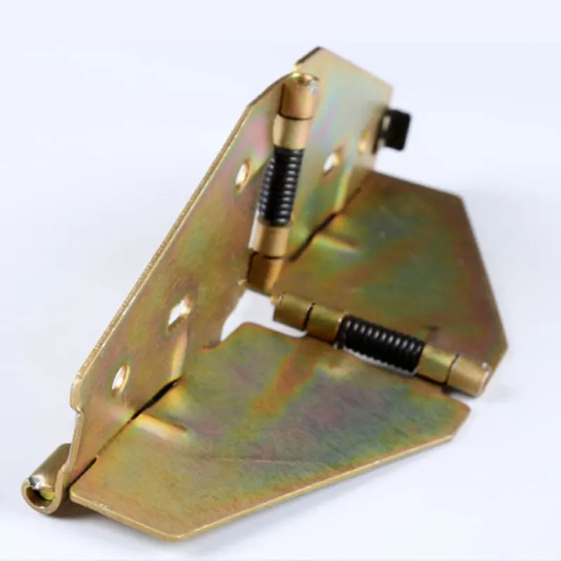 Durable 4PCS Heavy Cross Spring Folding Hinges Table Support Folding Hinges Round to Square Table Leaf Hinges Desktop Flip Hinge