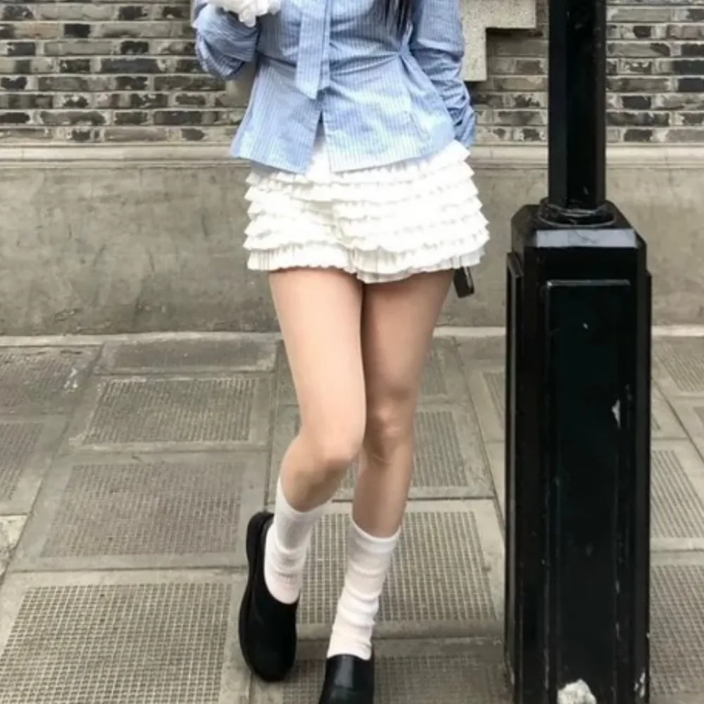 

Ранняя весна, женская юбка, корейская тяжелая рабочая юбка, кружевные брюки с ушками, юбка с высокой талией, цвет, другой материал