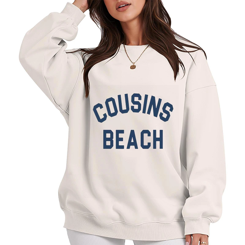 O verão eu virou bonito-cousins praia hoodies feminino menina o-pescoço outono inverno pulôveres gráficos moletom presente para fãs