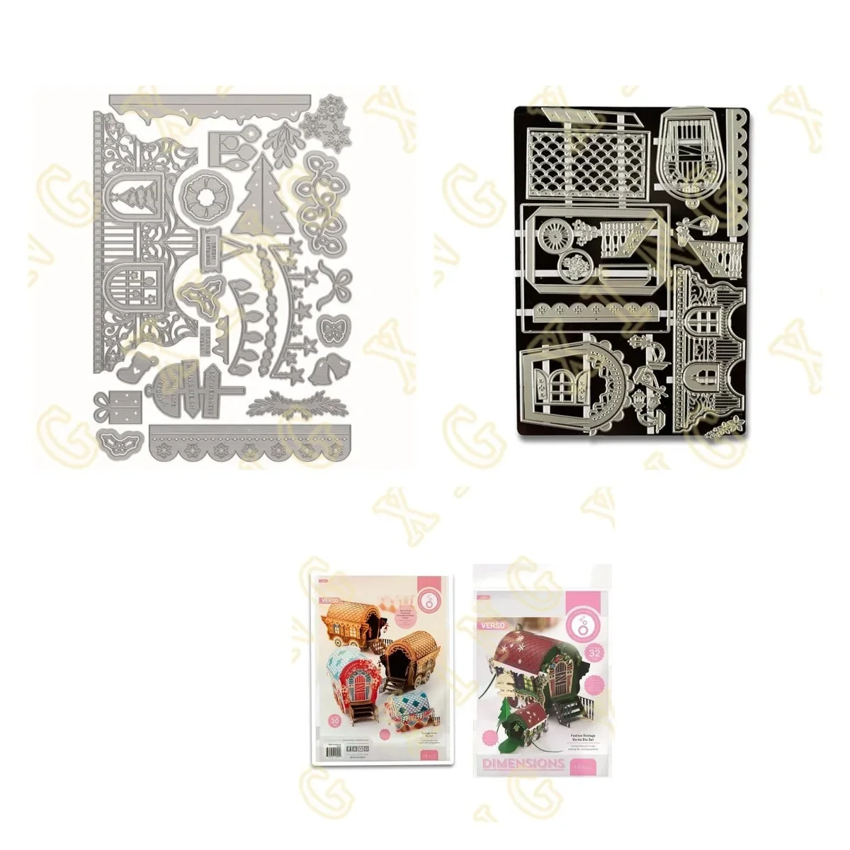 

2023 Vintage Vardo Caravan Die Set Hot Metal Cutting Die Scrapbook Embossed Paper Card Album Craft Template Cut Die Stencils