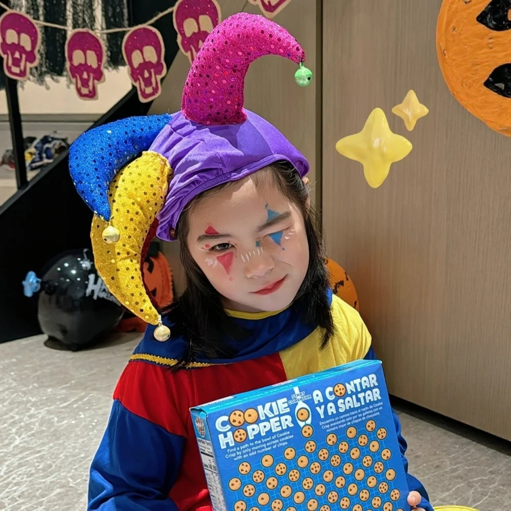 Costume da clown per bambini Mago Circo Performance loween Vestito cosplay Evento per spettacoli per asilo Mento tradizionale...