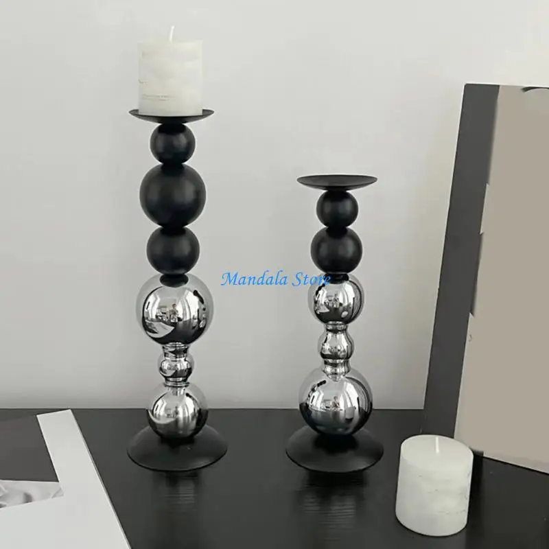 

U2JC Iron Tapers Stand Decorative Candlestick Holder for Intimate Gatherings