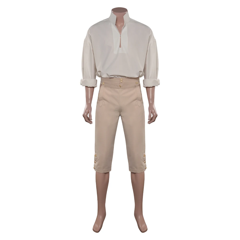 Disfraz de Prince Eric para hombre, traje de Cosplay, Top, pantalones, chaleco, Halloween, carnaval, fiesta