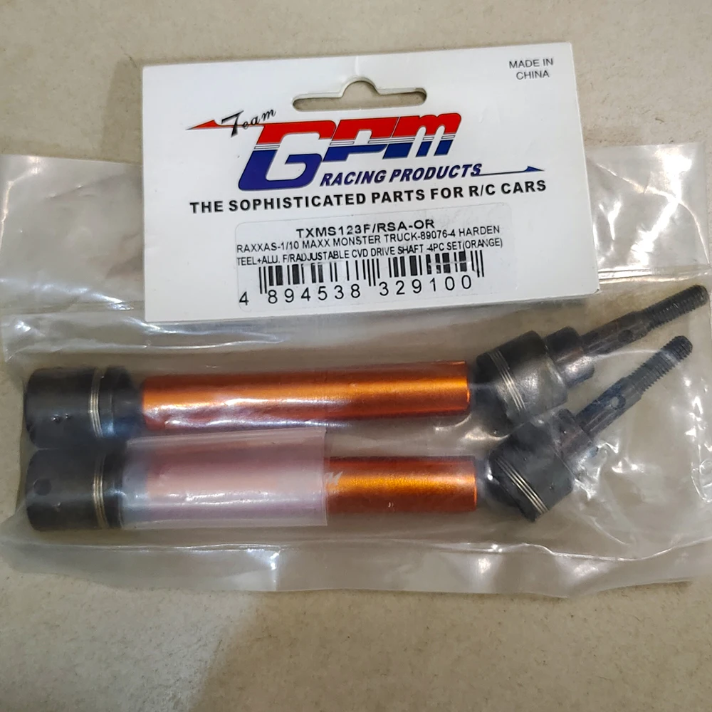 

Металлические алюминиевые передние и задние приводные валы CVD GPM для радиоуправляемого автомобиля Traxxas 1/8 Maxx Slash 6S 102076-4 1/10 MAXX 1.0 89076-4 4S Monster Truck